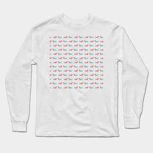 Dachshunds in love pattern Long Sleeve T-Shirt